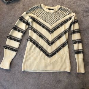 Banana Republic cream colored crew-neck sweater with fun design